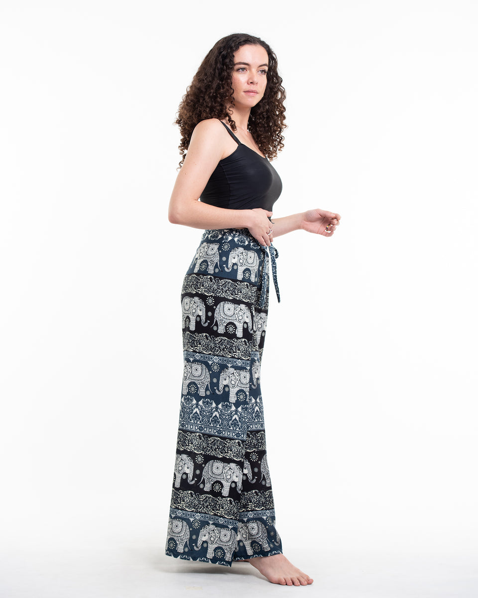 Elephant Palazzo Harem Pants Red