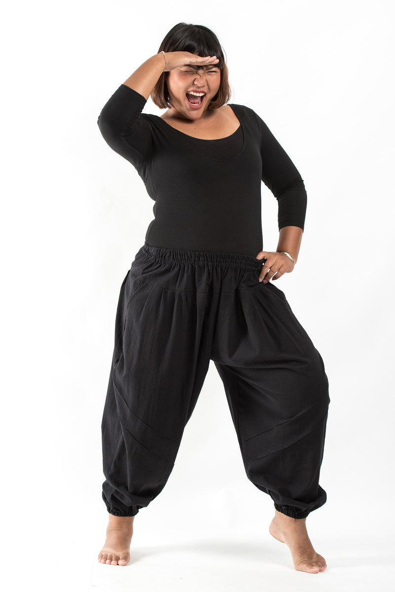 Ladies black outlet harem trousers