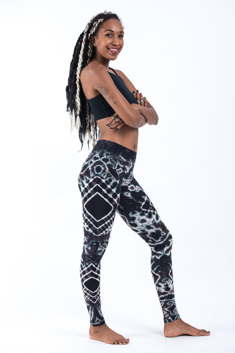 Diamond Tie Dye Cotton Leggings in Brown – Harem Pants