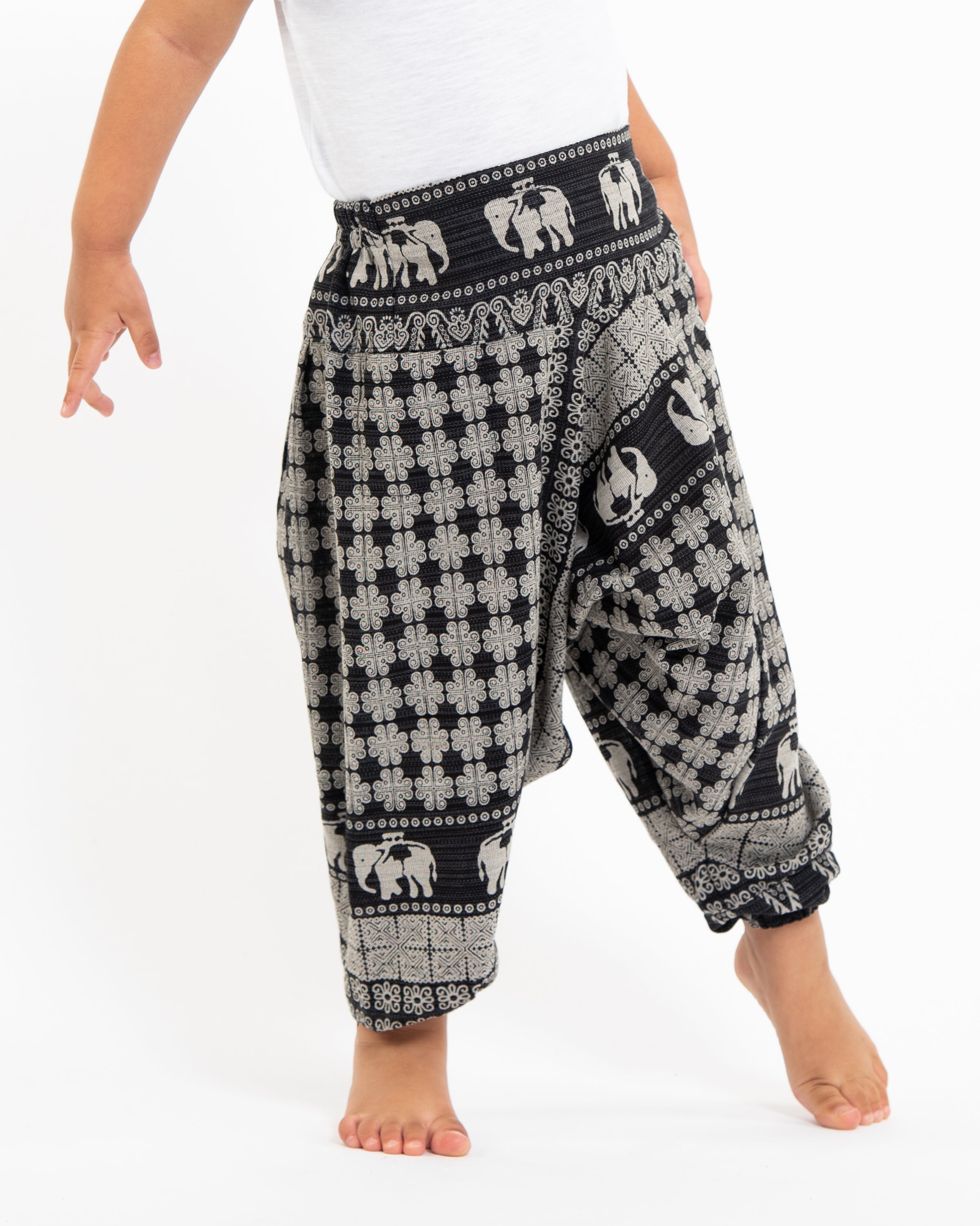 Pack of 3 - Kids Unisex Mixed Cut Harem Pants 05