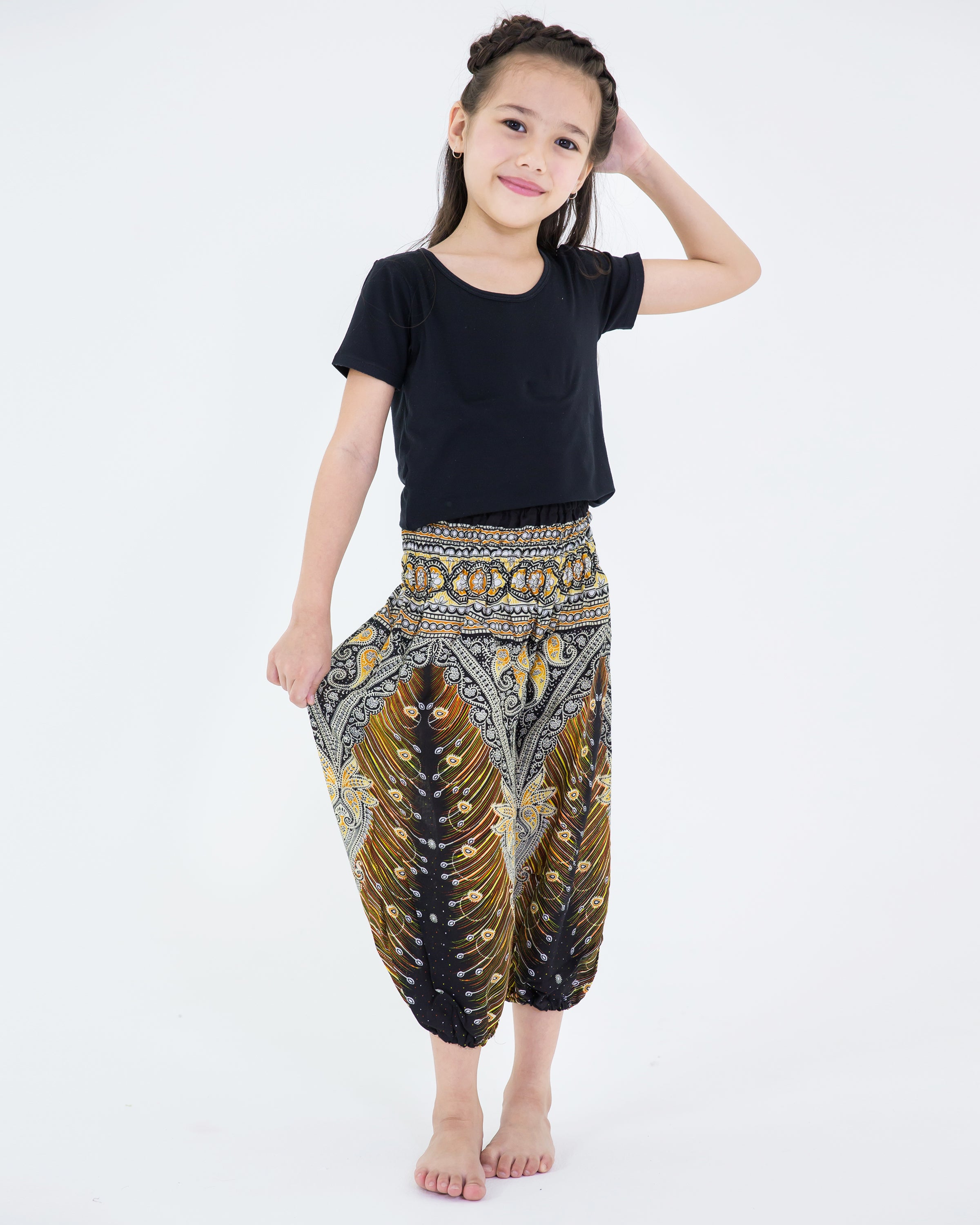 Pack of 3 - Kids Unisex Mixed Cut Harem Pants 04