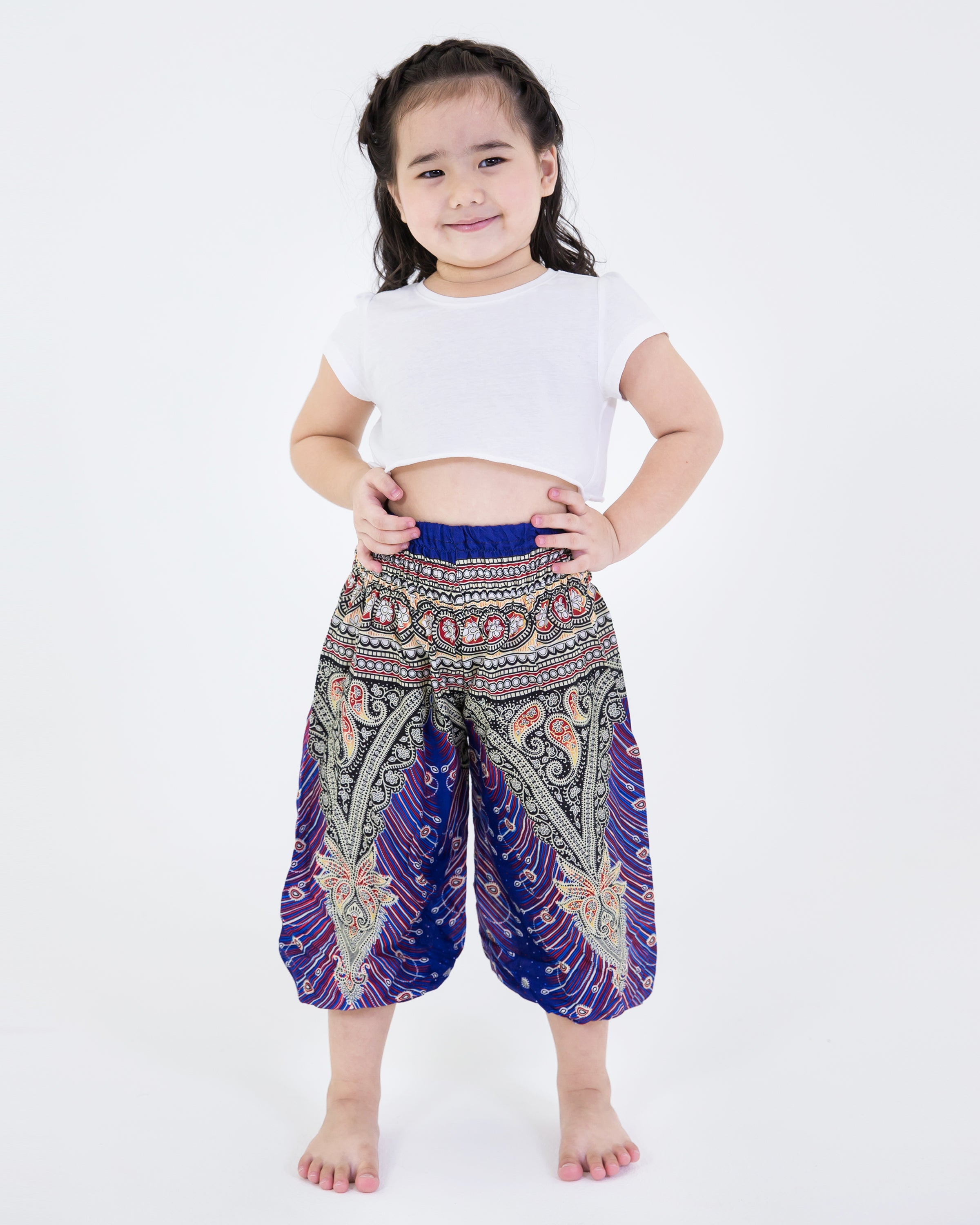 Pack of 3 - Kids Unisex Mixed Cut Harem Pants 05