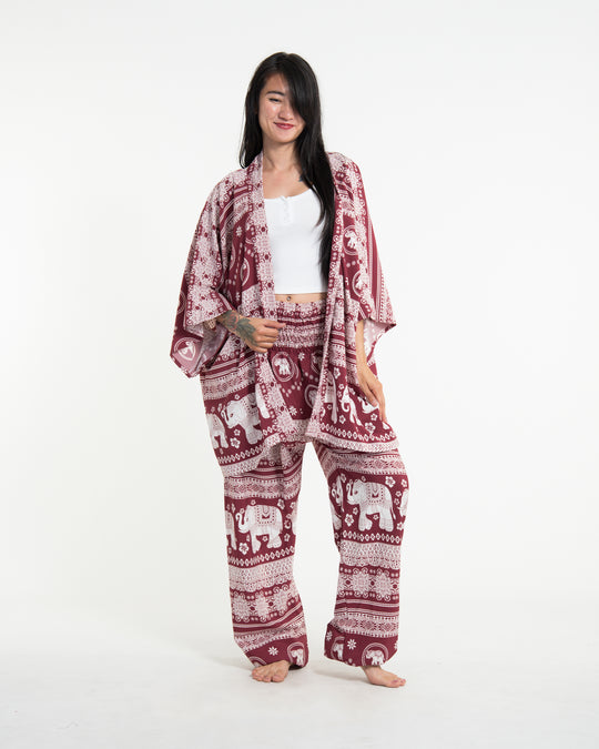 Unisex Parade Elephant Lounge Set in Red