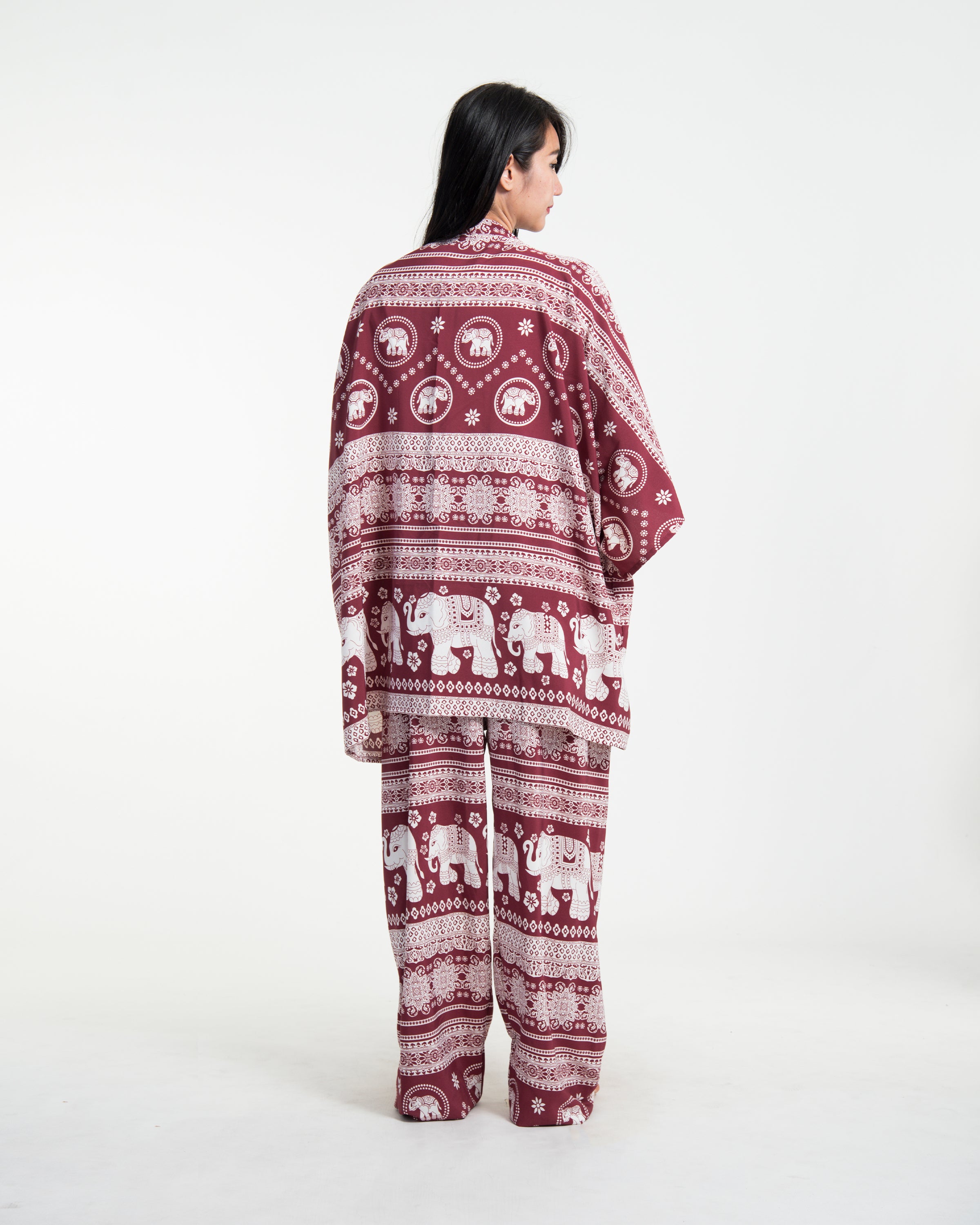 Unisex Parade Elephant Lounge Set in Red