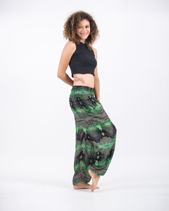 Paisley Women's Harem Pants in Green