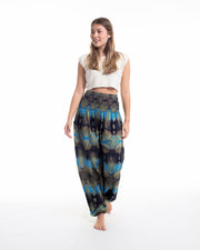 Paisley Women's Harem Pants in Turquoise