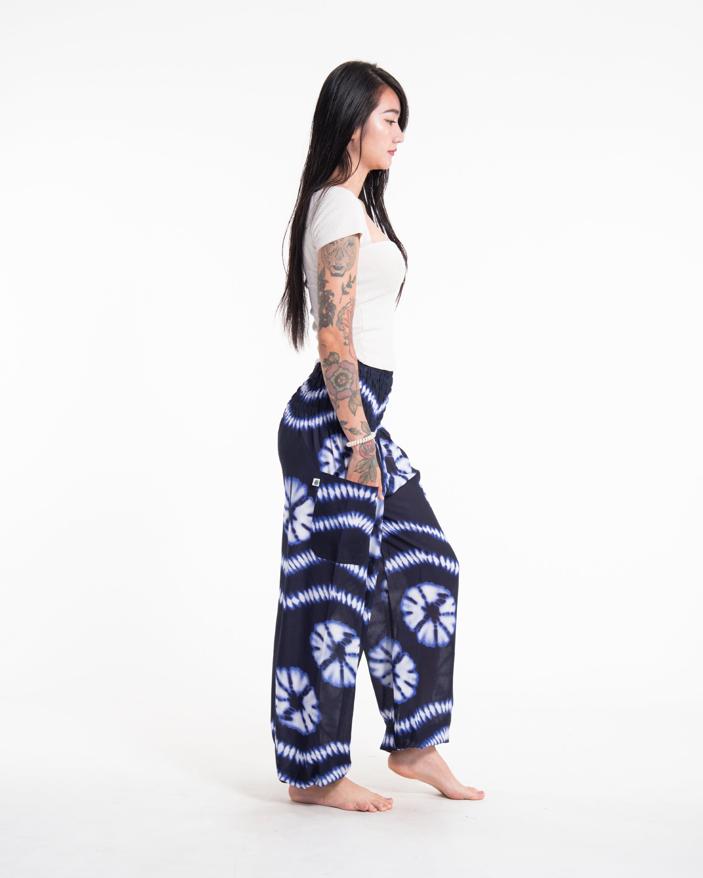 Tie Dye Women's Harem Pants in Indigo