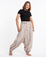 Women's Hill Tribe Low Cut Balloon Pants In Beige Gray