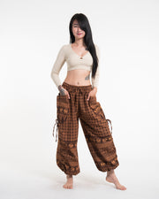 Women's Hill Tribe Cotton Elephant Pants in Brown