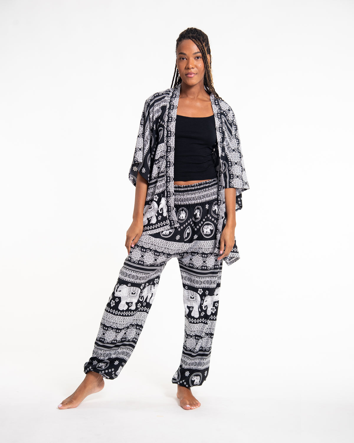 Unisex Parade Elephant Lounge Set in Black