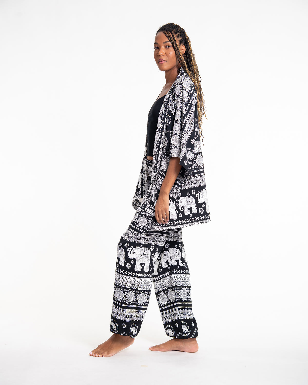 Unisex Parade Elephant Lounge Set in Black