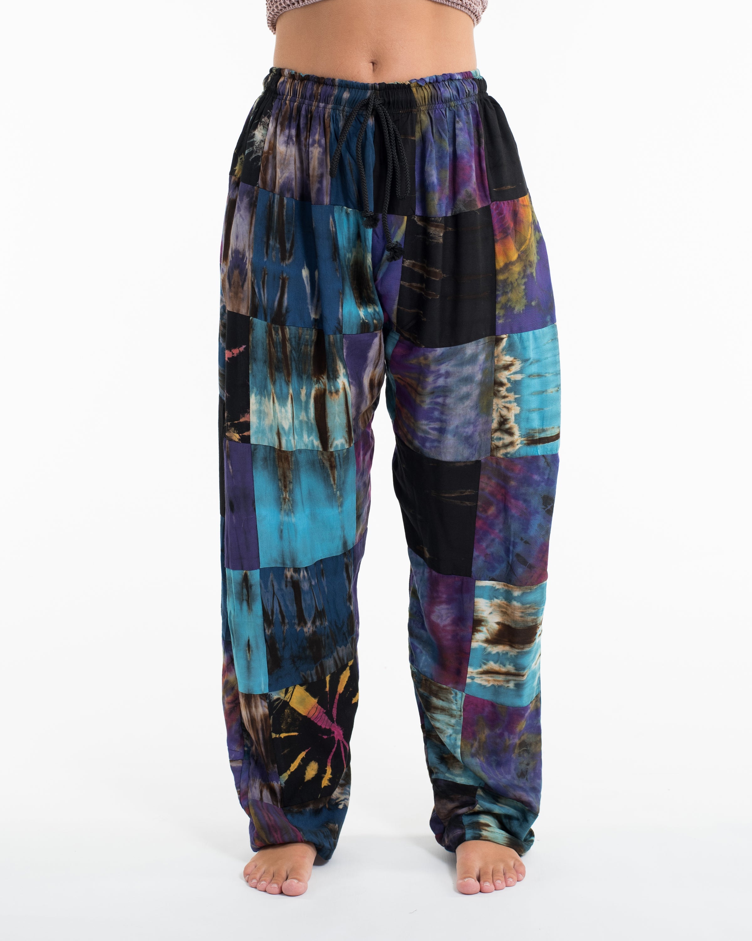 Women's Tie dye Patchwork Harem Pants in Winter