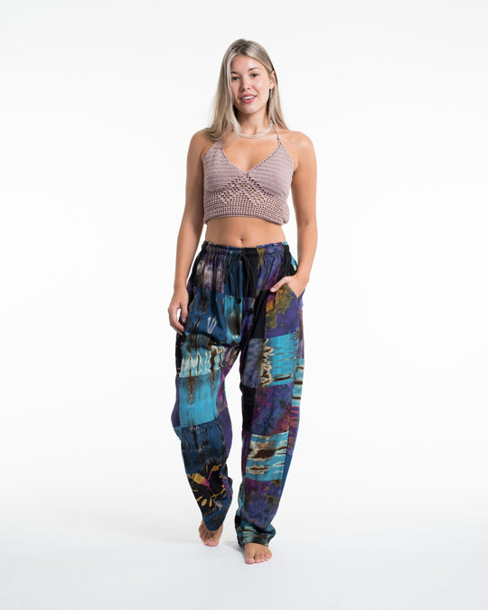 Women's Tie dye Patchwork Harem Pants in Winter