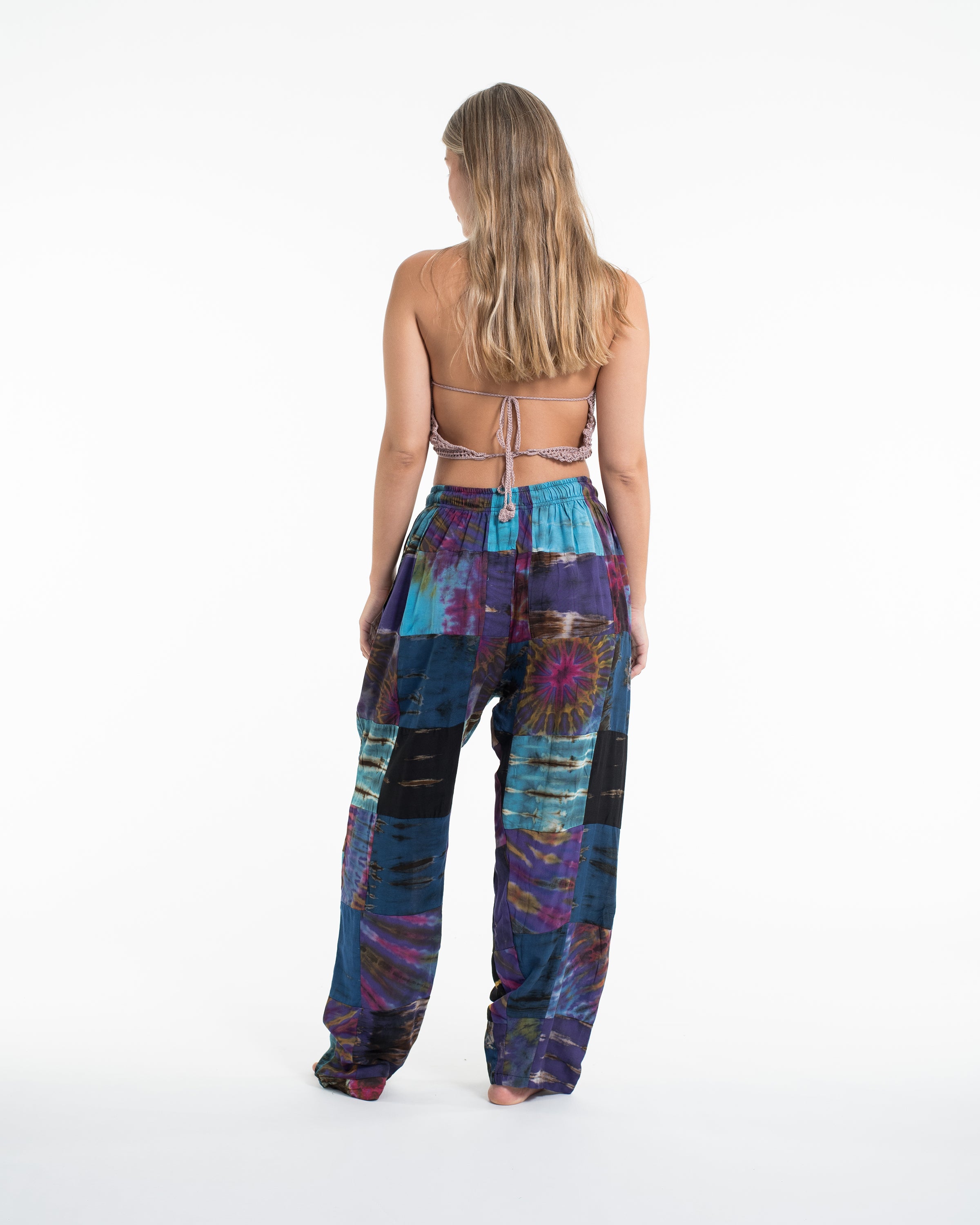 Women's Tie dye Patchwork Harem Pants in Winter