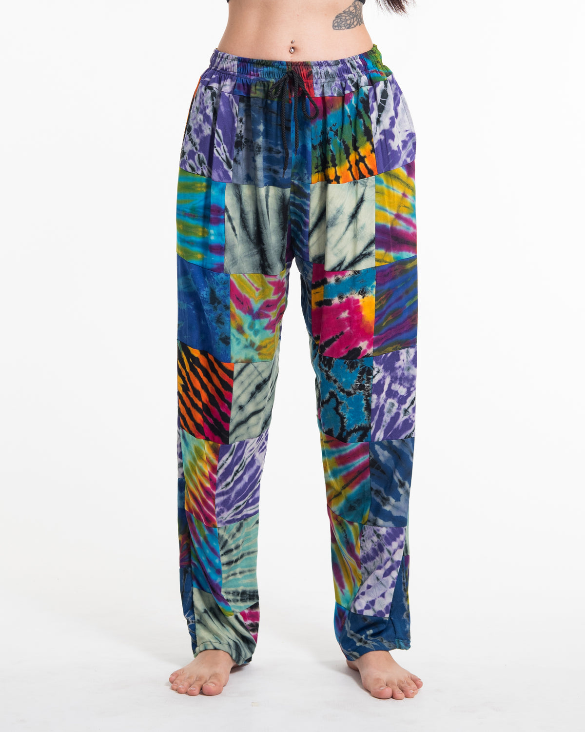 Women's Tie dye Patchwork Harem Pants in Winter