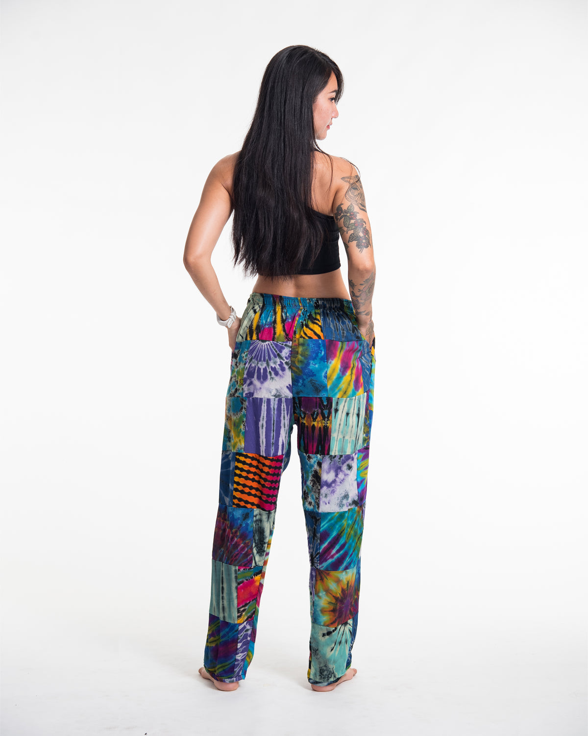 Women's Tie dye Patchwork Harem Pants in Winter