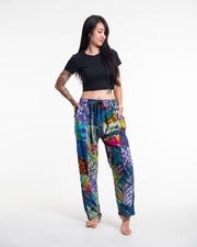 Women's Tie dye Patchwork Harem Pants in Winter