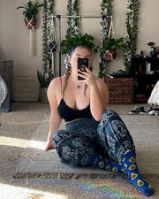 Plus Size Marble Elephant Women's Elephant Pants in Black