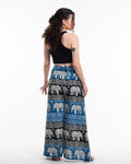 Elephant Palazzo Harem Pants Black