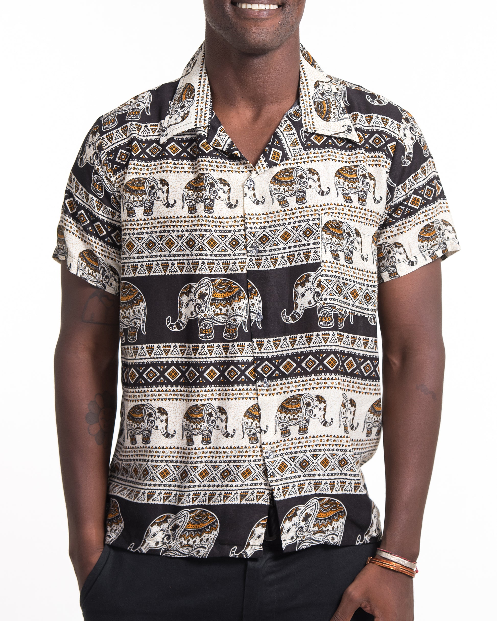 elephant dress shirt The Shirt Shop Wrinkle Free Spread Collar