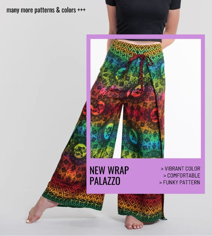 Unique Wrap Around Design Men's Hippie Pants