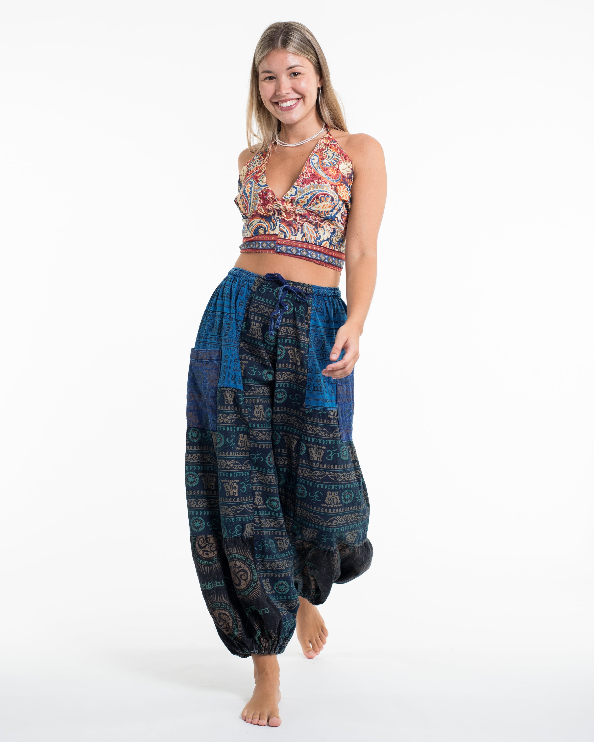 Paisley Halter Crop Top in Spirit Red