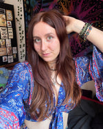 Solstice Paisley Tie Top in Navy