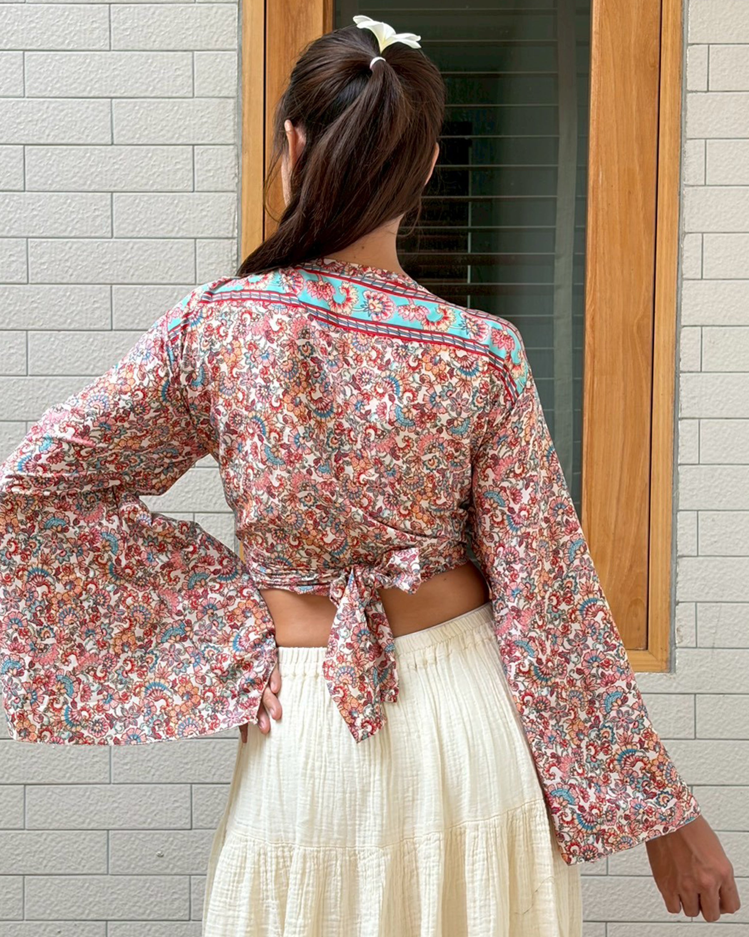 Dreamy Floral Tie Top in Pink