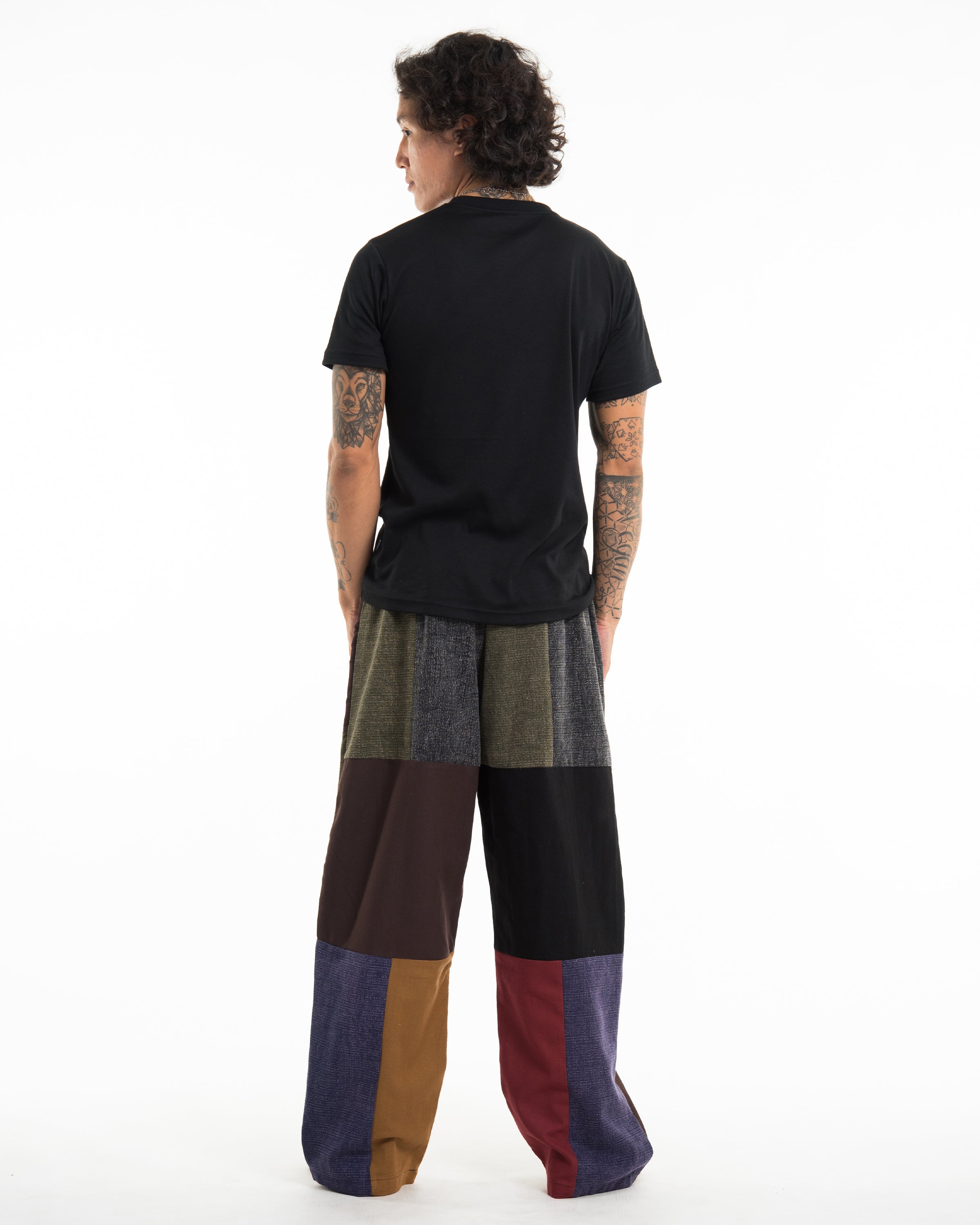 Men's Patchwork Stonewash-Mix Cotton Pants
