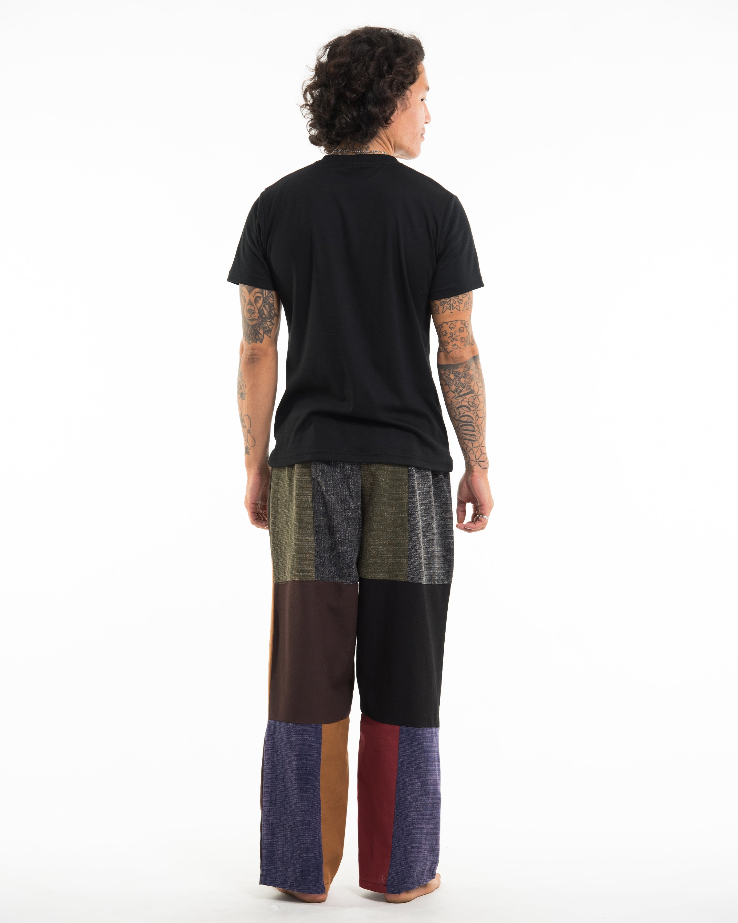 Men's Patchwork Stonewash-Mix Cotton Pants