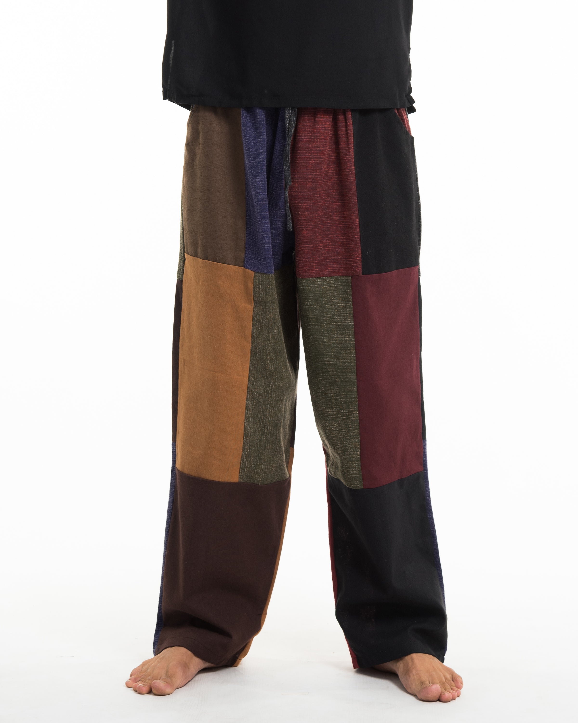 Men's Patchwork Stonewash-Mix Cotton Pants