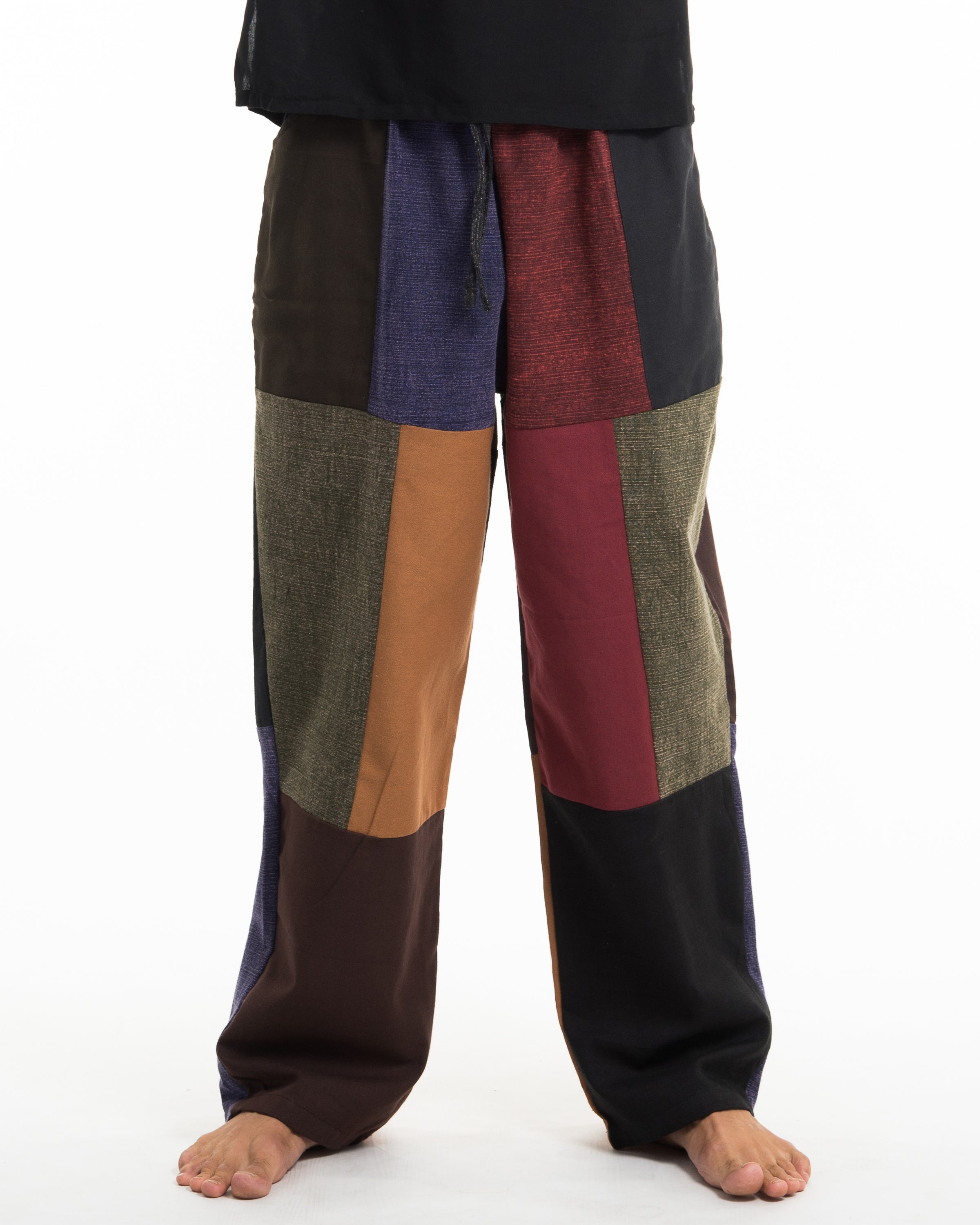 Men's Patchwork Stonewash-Mix Cotton Pants