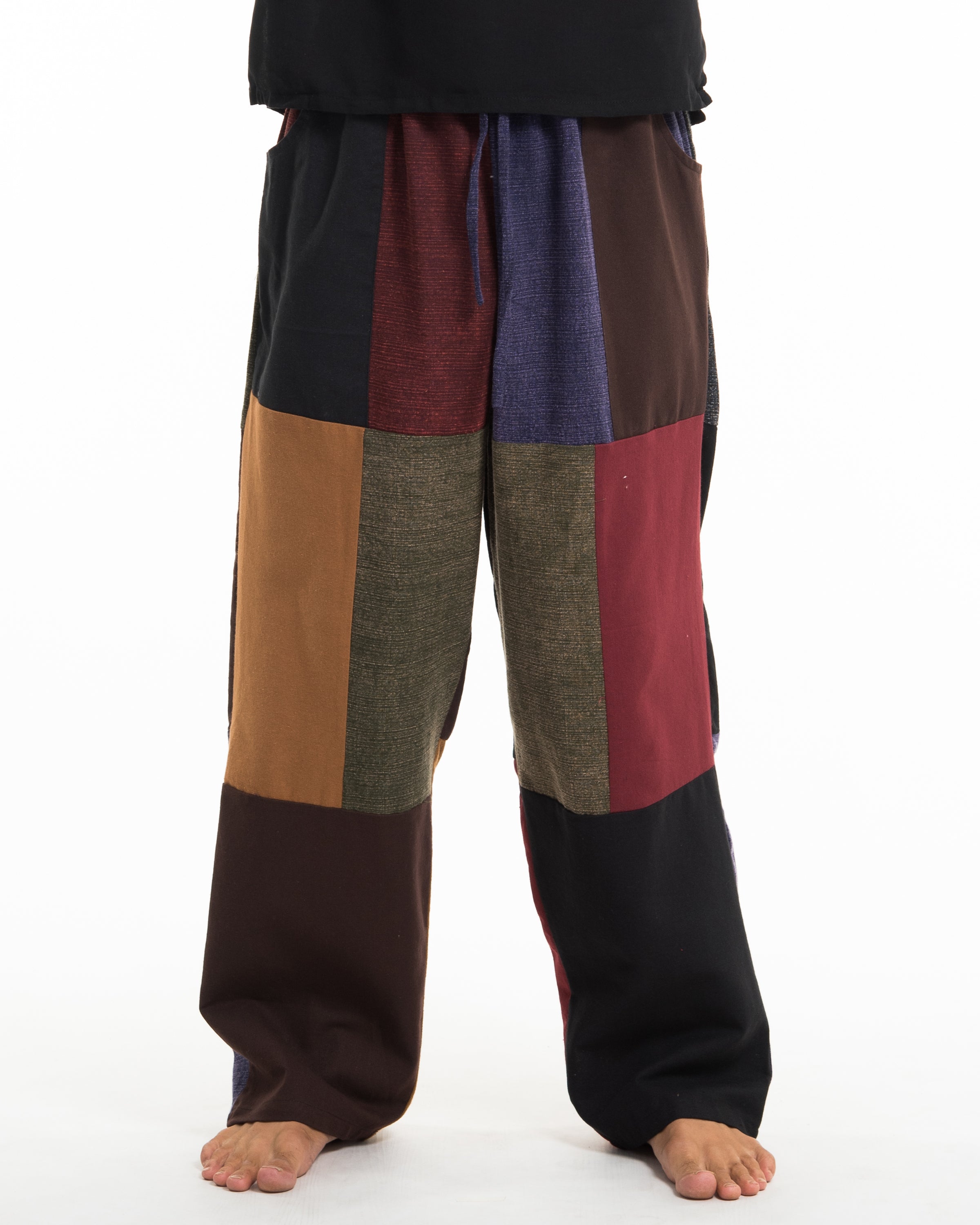 Men's Patchwork Stonewash-Mix Cotton Pants