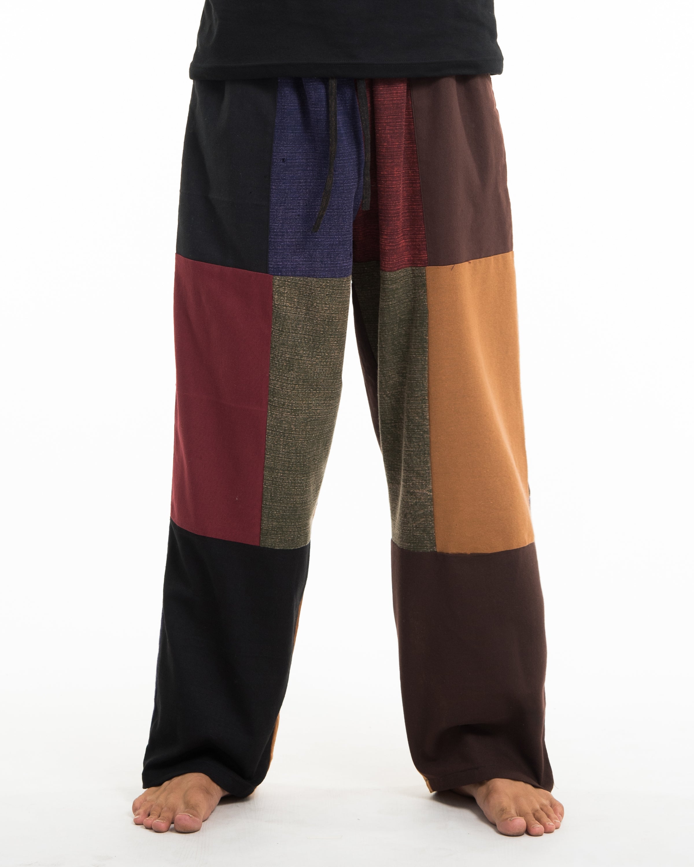 Men's Patchwork Stonewash-Mix Cotton Pants