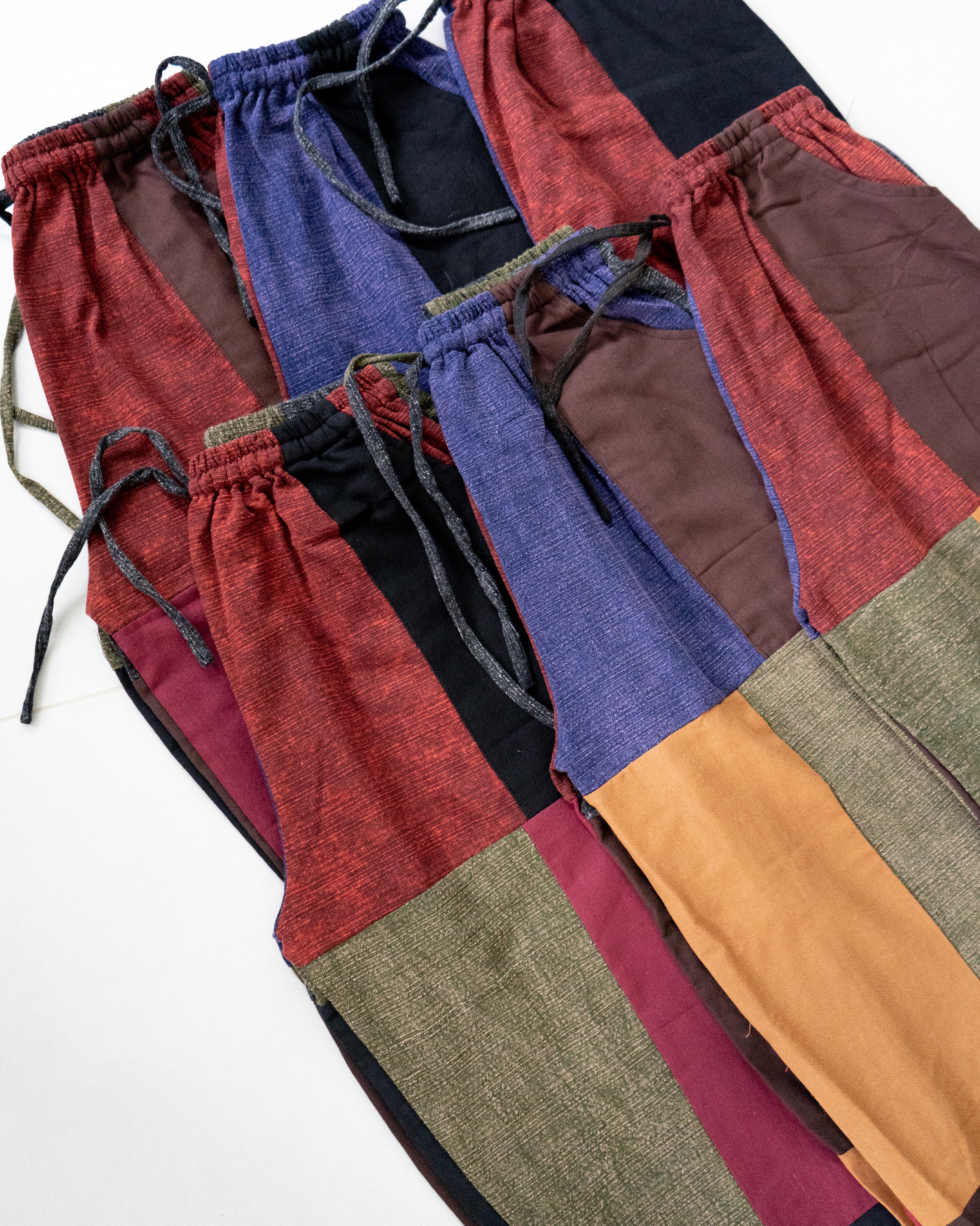 Men's Patchwork Stonewash-Mix Cotton Pants