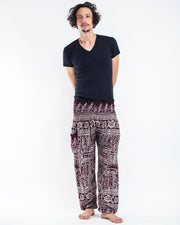Tribal Prints Men's Harem Pants in Red