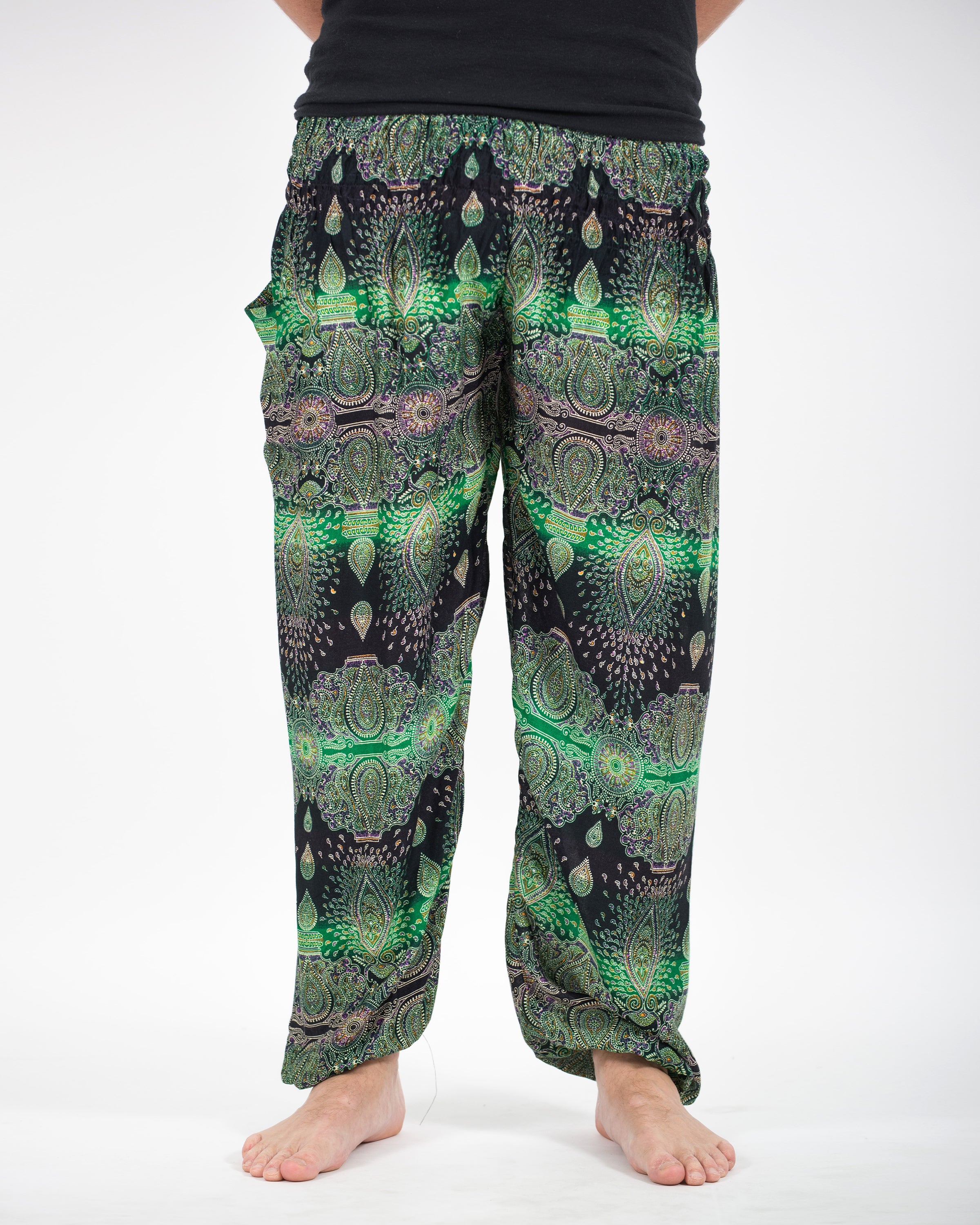 Paisley Men's Harem Pants in Green