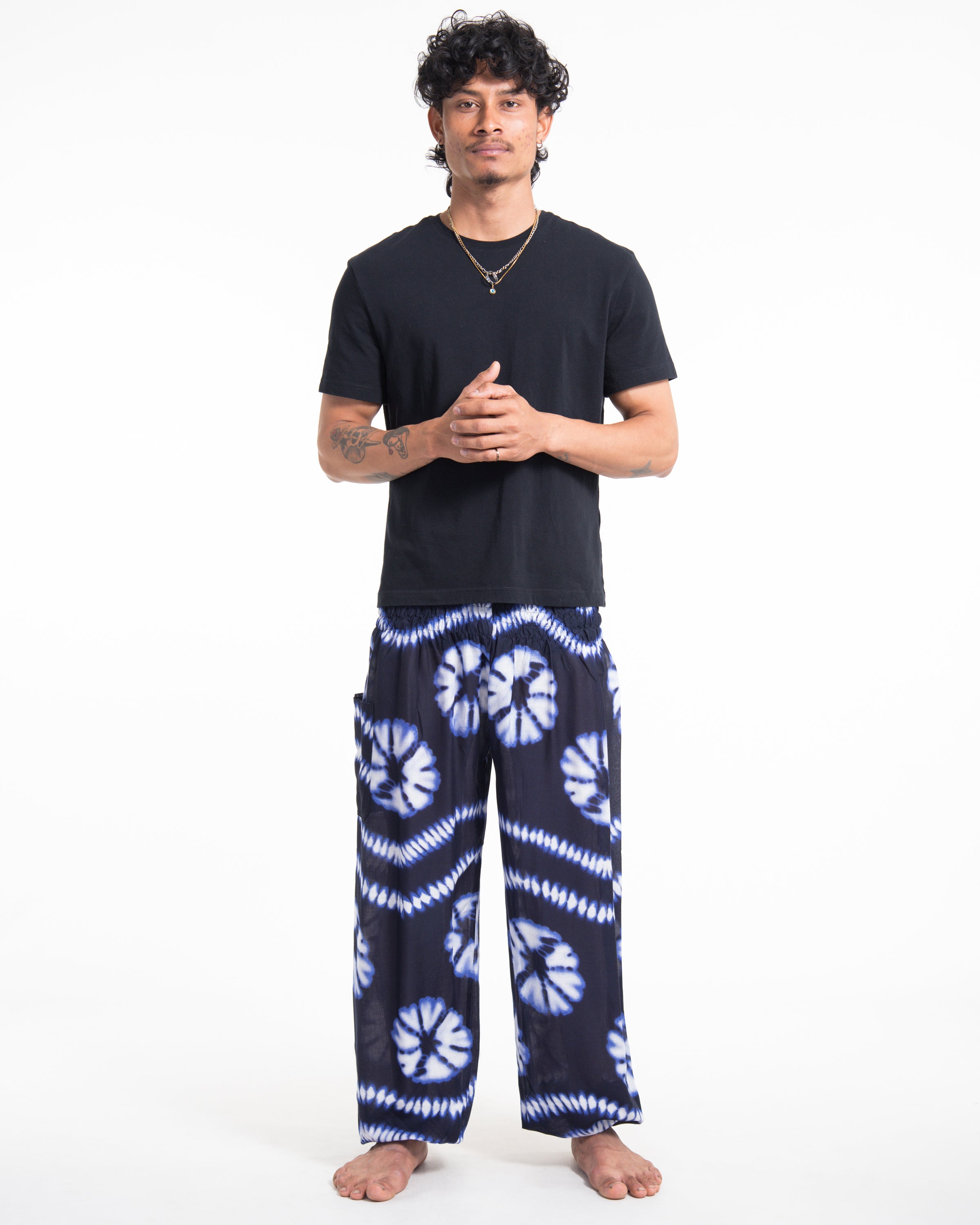 Tie Dye Men's Harem Pants in Indigo