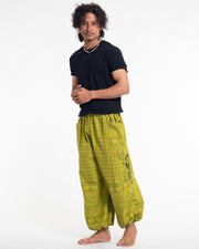 Men's Hill Tribe Cotton Elephant Pants in Green