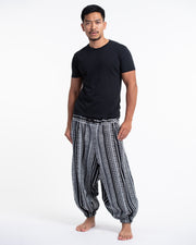 Men's Hill Tribe Low Cut Balloon Pants In Black White