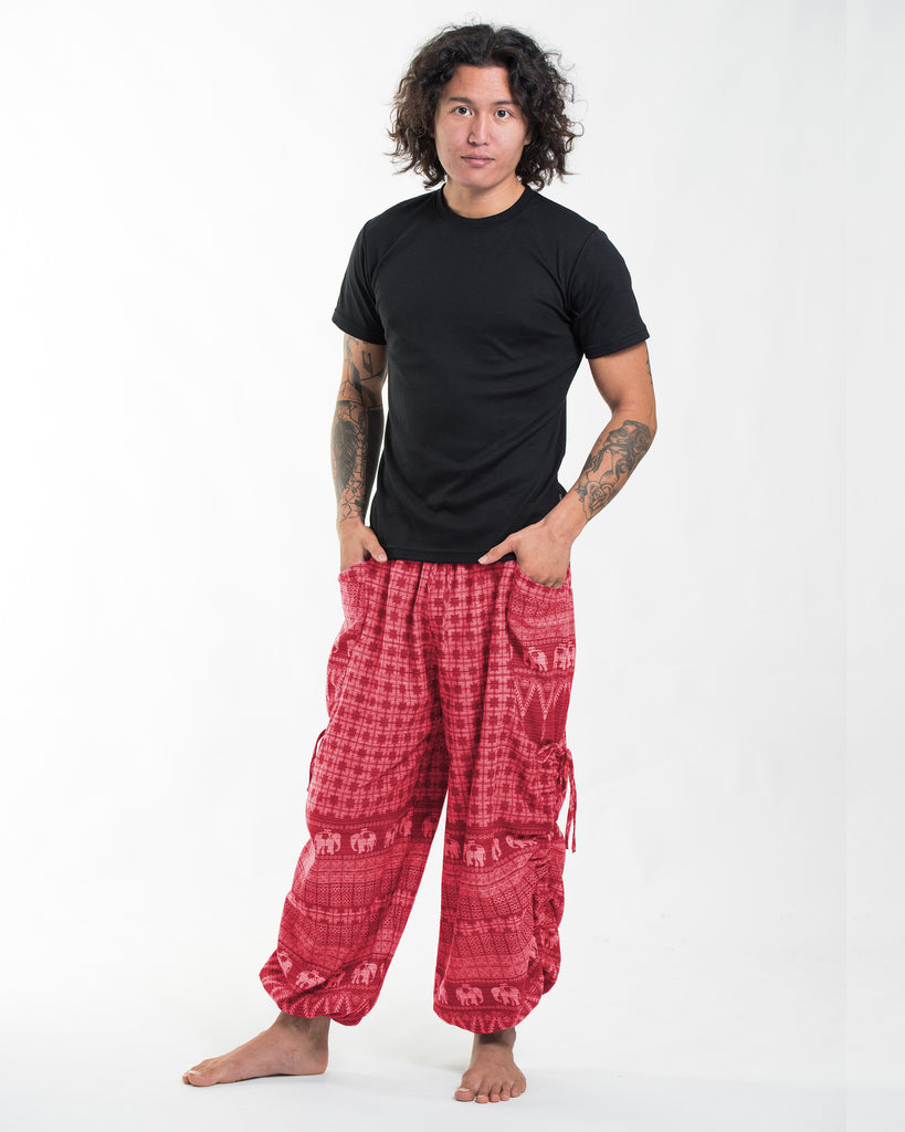 Men's Hill Tribe Cotton Elephant Pants in Red – Harem Pants