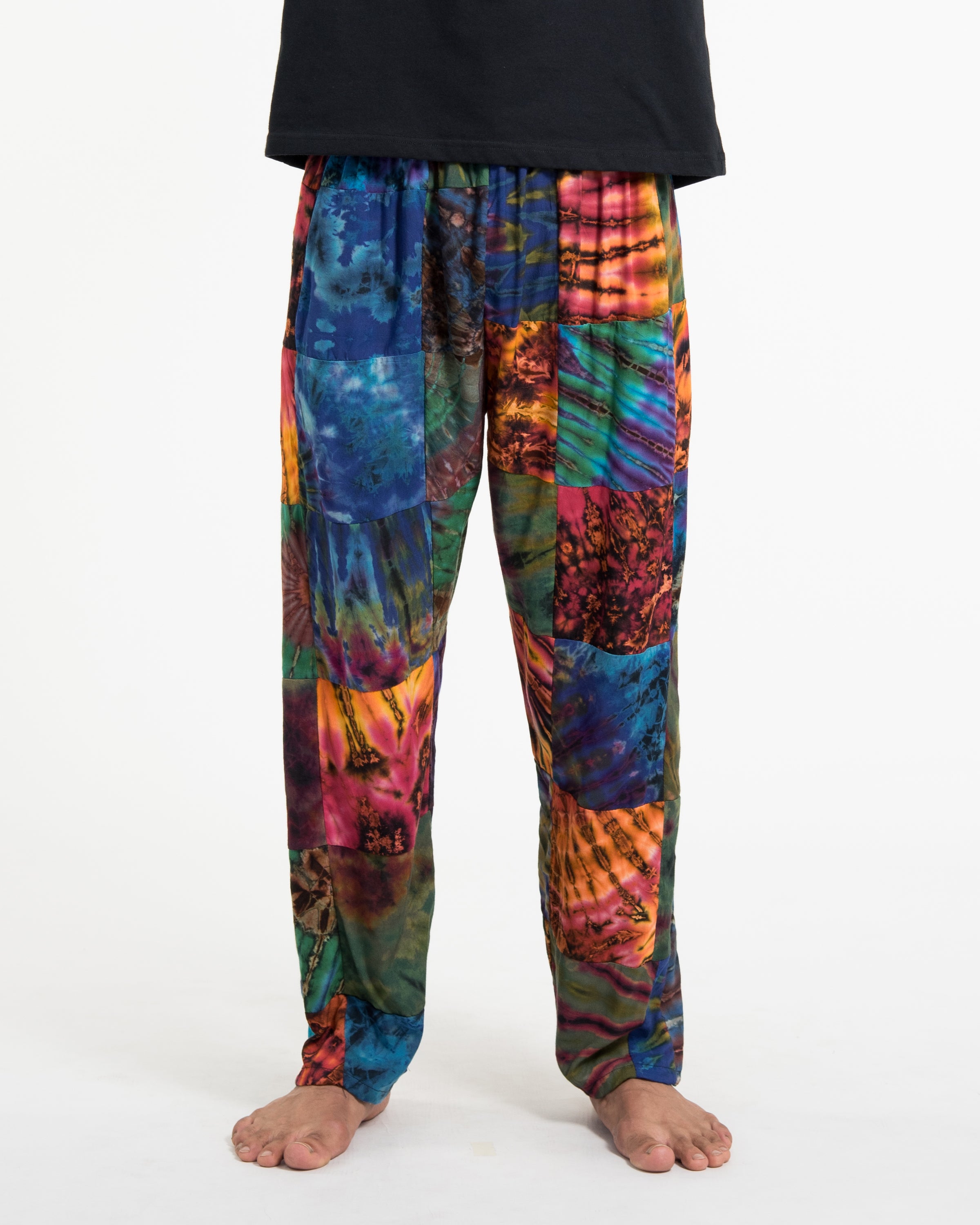 Men's Tie dye Patchwork Harem Pants in Autumn