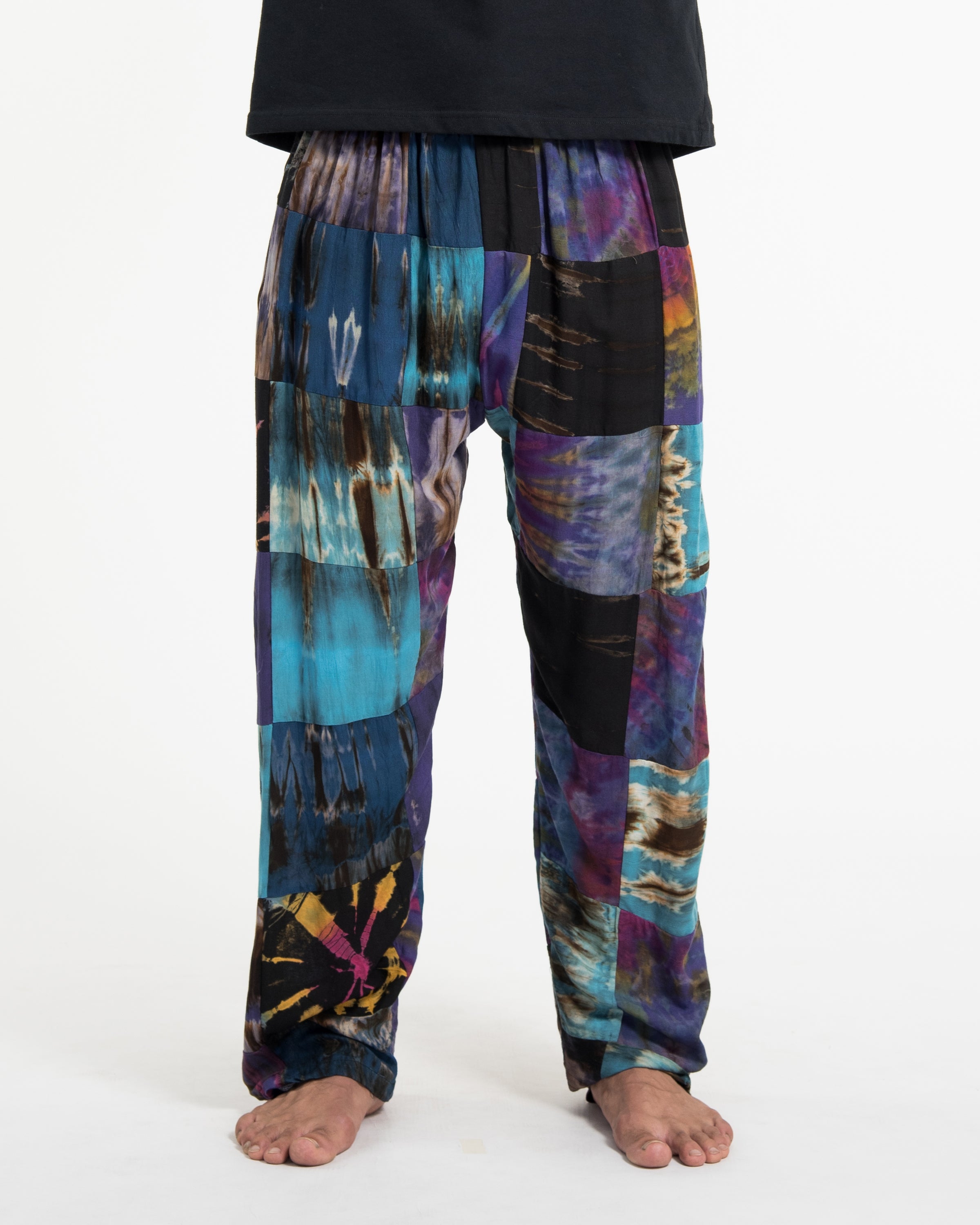 Men's Tie dye Patchwork Harem Pants in Winter