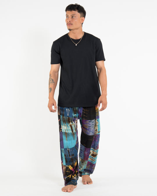 Men's Tie dye Patchwork Harem Pants in Winter