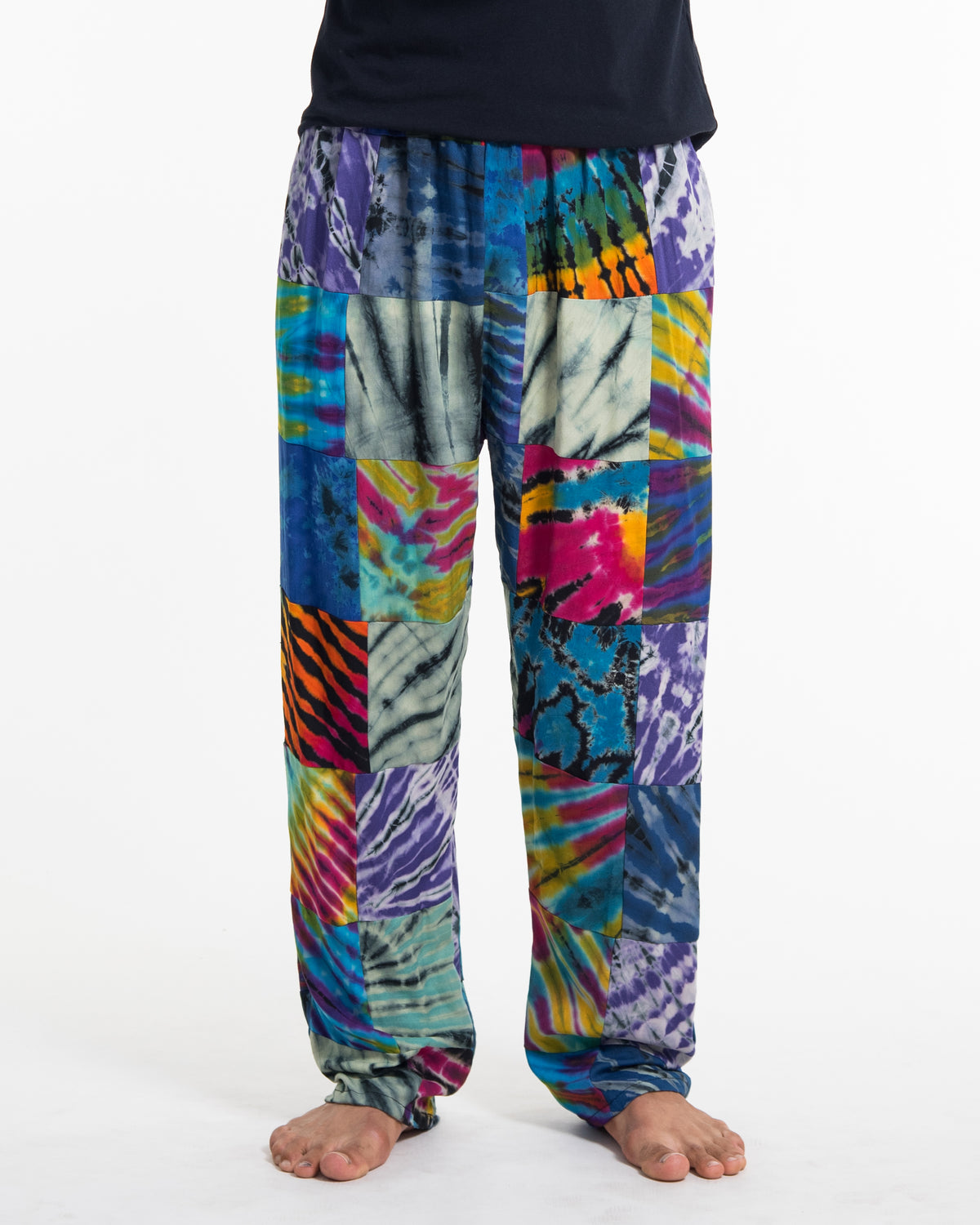 Men's Tie dye Patchwork Harem Pants in Winter