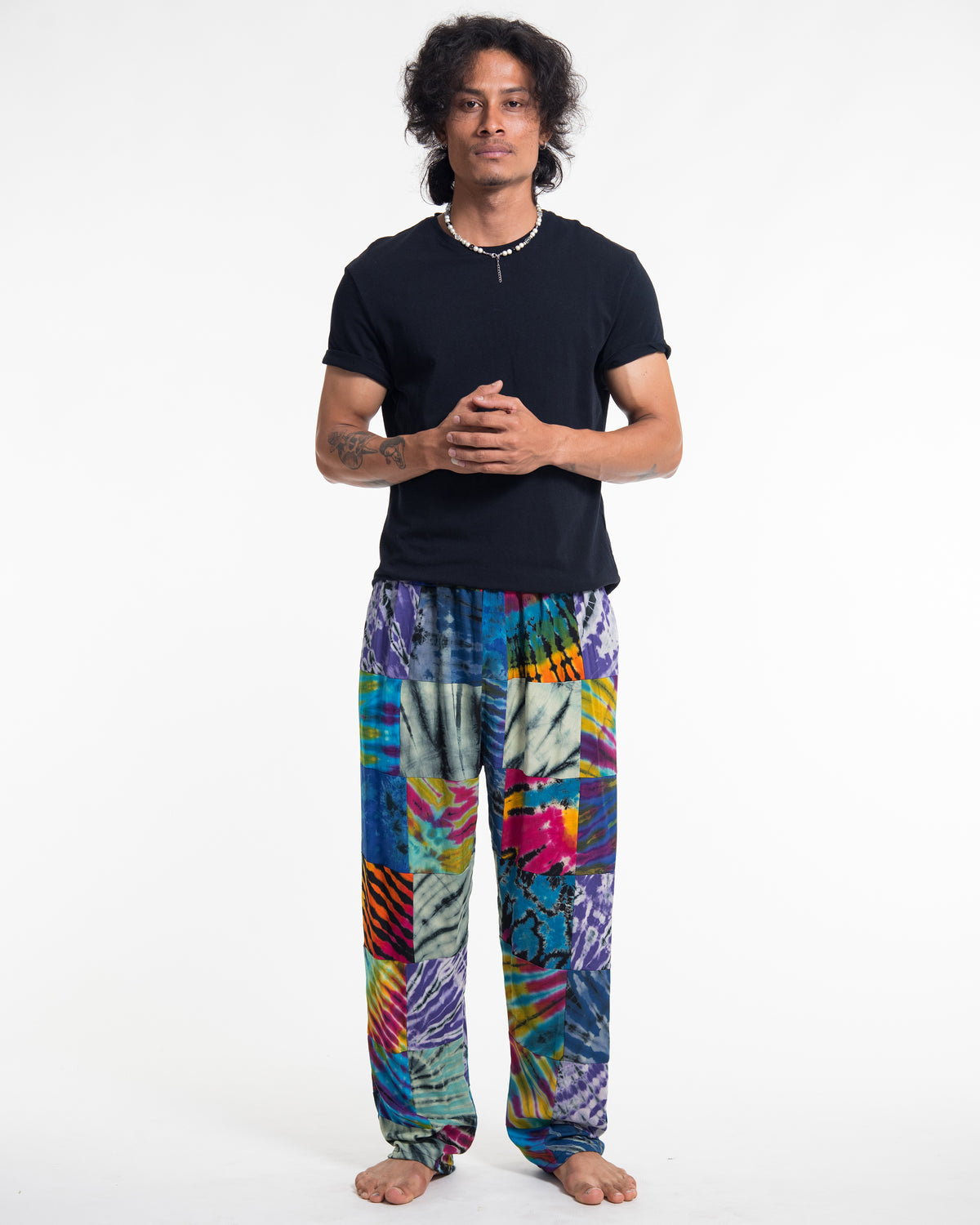 Men's Tie dye Patchwork Harem Pants in Winter