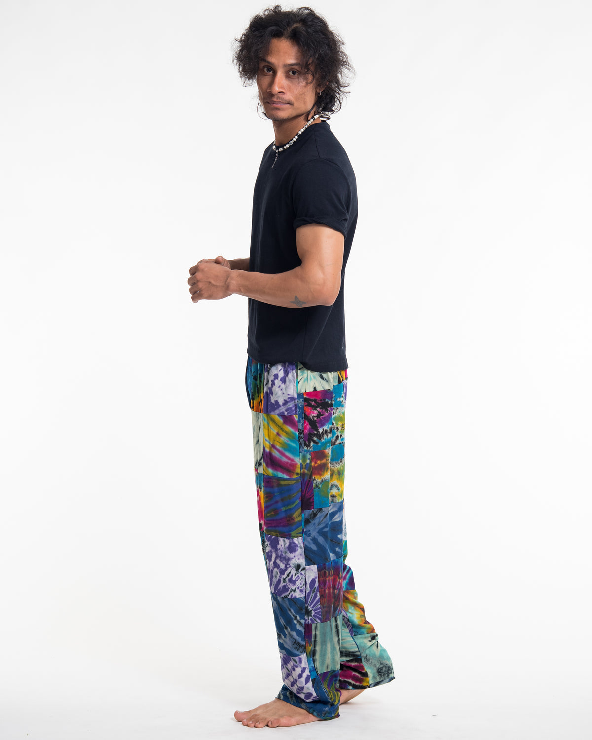 Men's Tie dye Patchwork Harem Pants in Winter