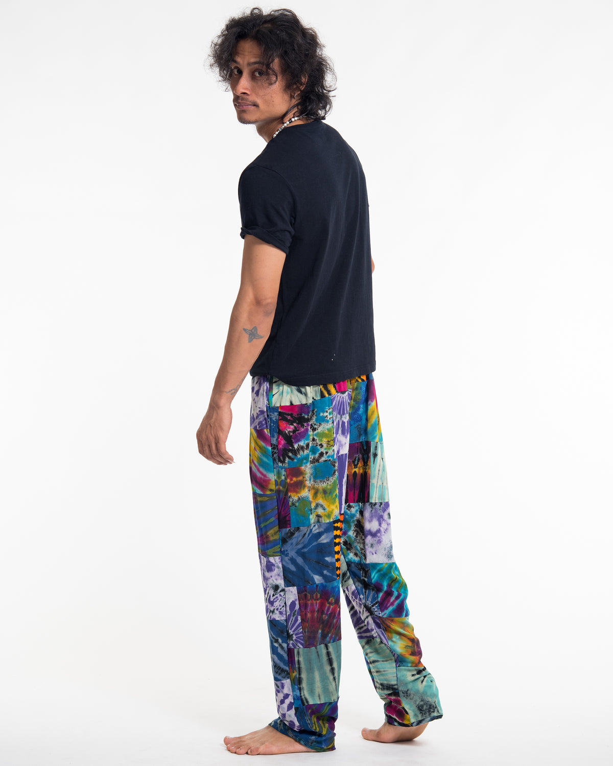 Men's Tie dye Patchwork Harem Pants in Winter