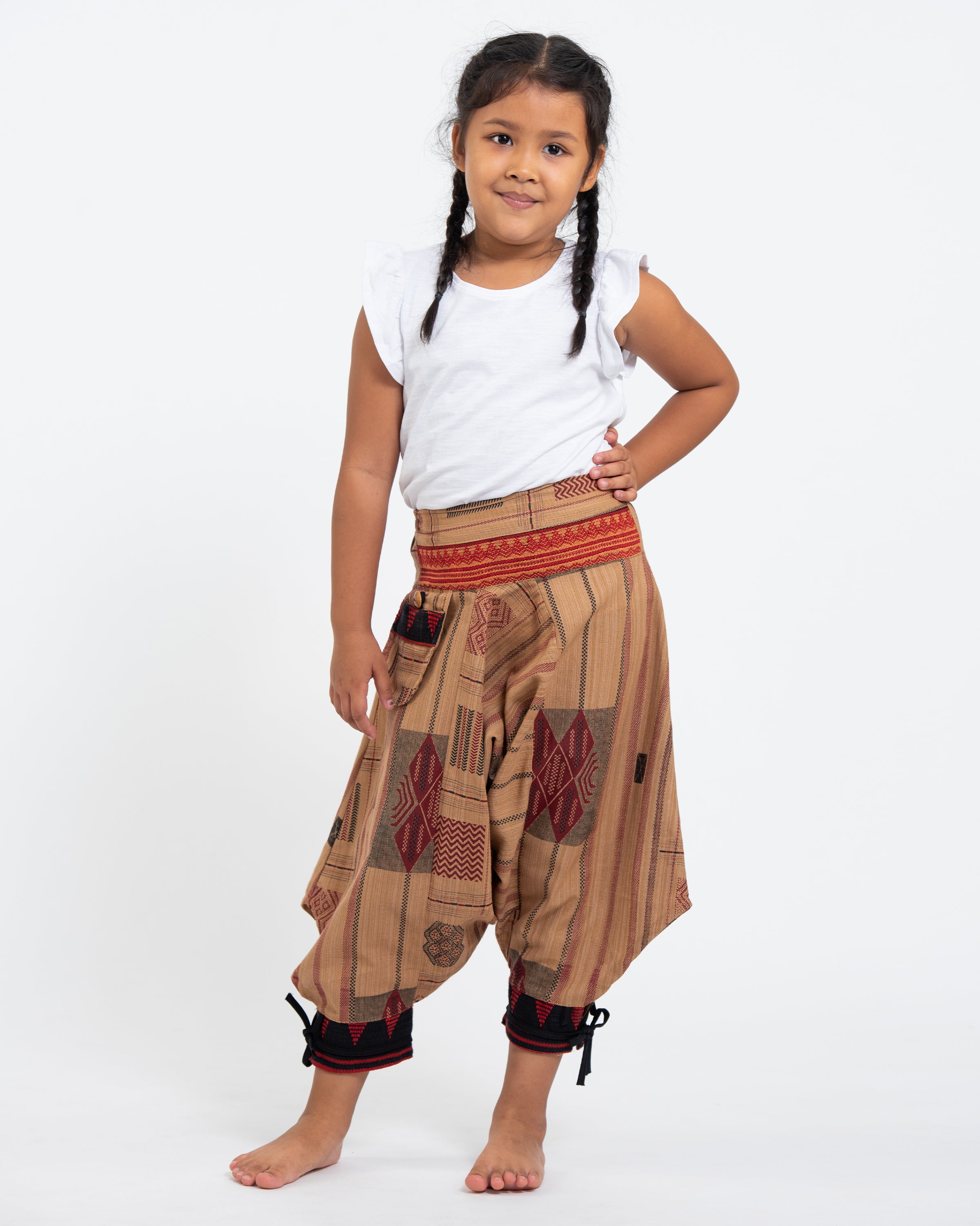 Pack of 3 - Kids Unisex Mixed Cut Harem Pants 05