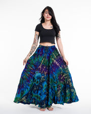 Tie Dye Long Skirt in Blue Purple